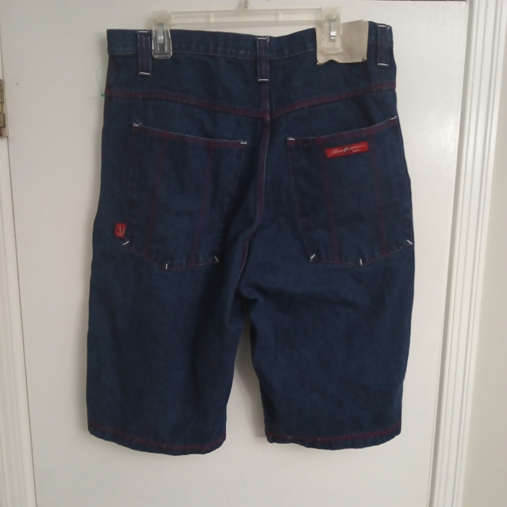 Men's Vintage Y2K Blue Denim Baggy Brooklyn Xpress Shorts Size 38